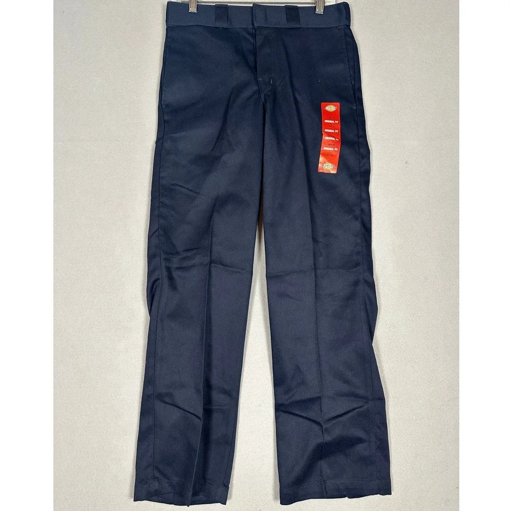NEW Dickies 874 Work Pants Mens 30X30 Dark Navy Flex Original Fit Flat Front